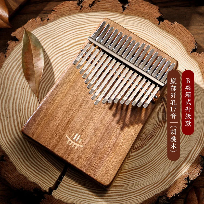 Hluru Wooden Kalimba – 21 Key Thumb Piano for Music Beginners and Education