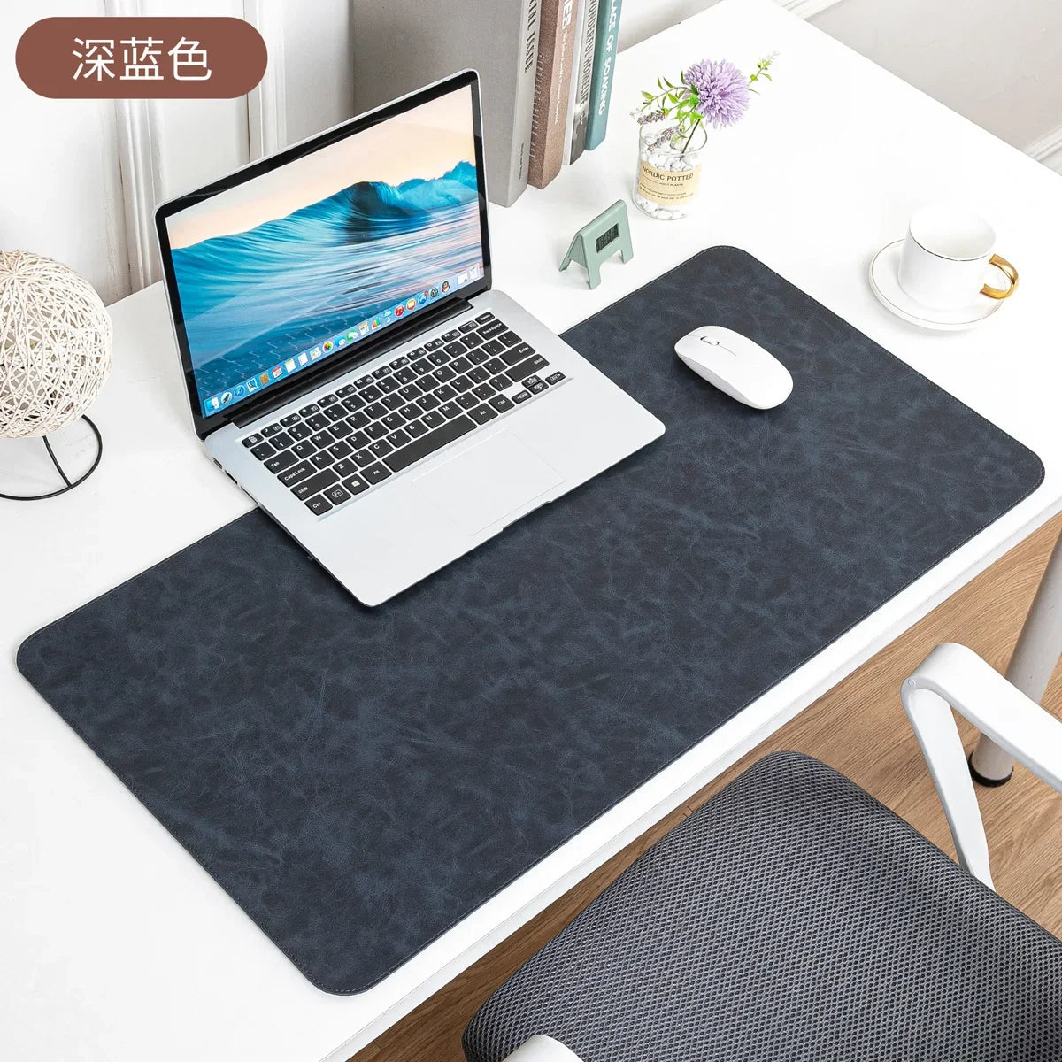 Large PU Leather Desk Pad – Waterproof Protective Mat for Office Gaming
