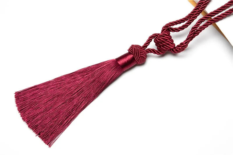 Handmade Tassel Curtain Tieback – Decorative Drapery Holdback for Home Decor
