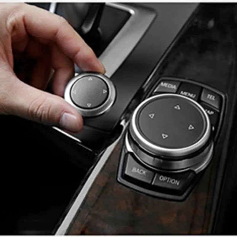 IDrive Multimedia Button Decals – Adhesive Interior Trim for BMW Models
