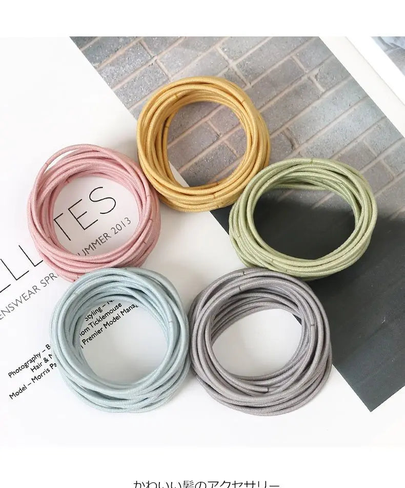 Nylon Elastic Hair Bands – 3.5CM Soft Ponytail Scrunchies for Daily Styling