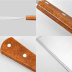 Stainless Steel Oblique Spatula – Wooden Handle for Grilling and Cooking