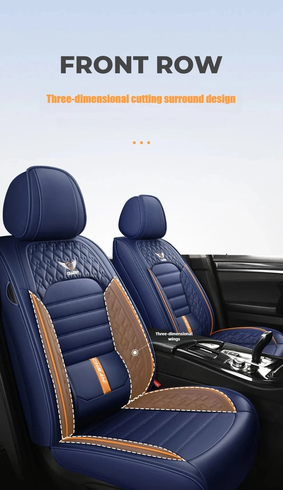 Full-Wrap Leather Car Seat Covers – Durable Universal Fit for All-Season Driving