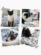 Soft Cartoon Pet Blanket – Fluffy Warm Mat for Cats and Dogs