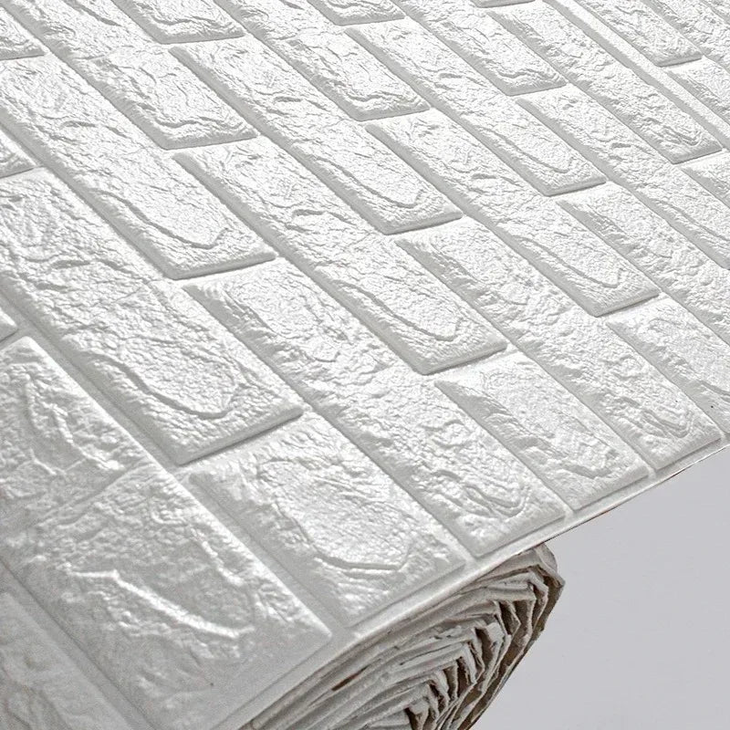 3D Foam Brick Wallpaper – Waterproof Self-Adhesive Wall Decal for Home Decor