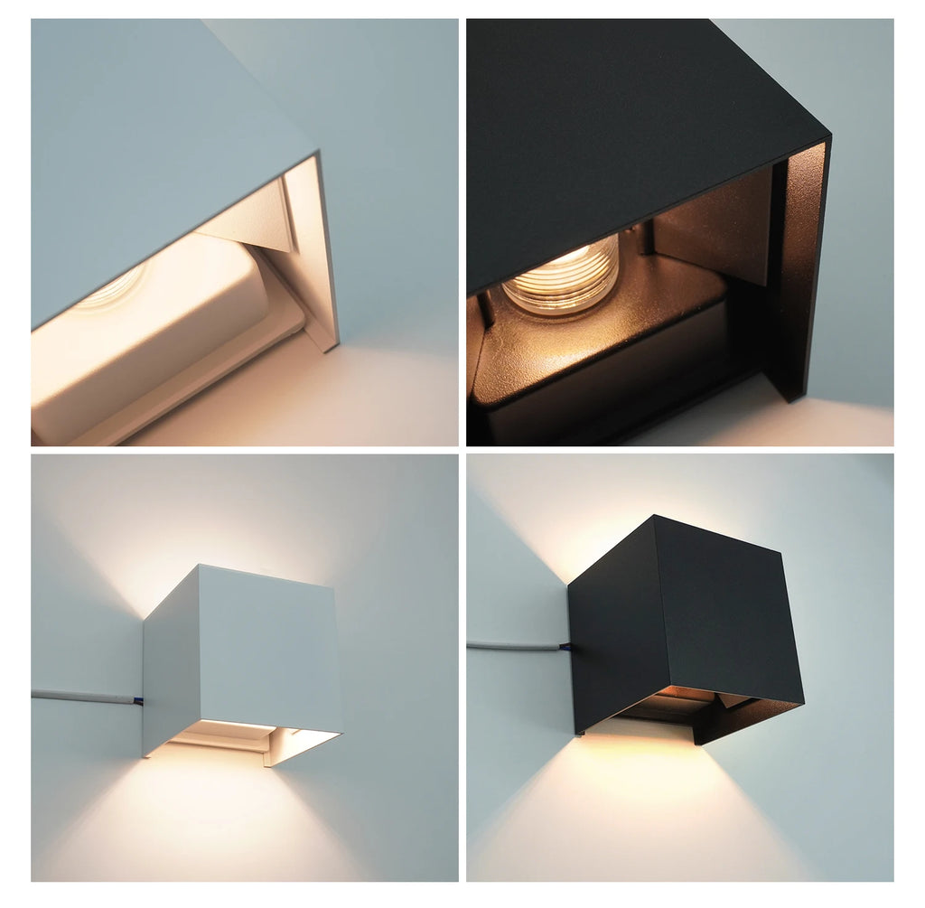 Modern Aluminum LED Wall Lamp – Waterproof IP65 Light for Indoor Outdoor Decor