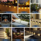 Warm White Solar LED Step Light – Waterproof Outdoor Lamp for Garden Patio