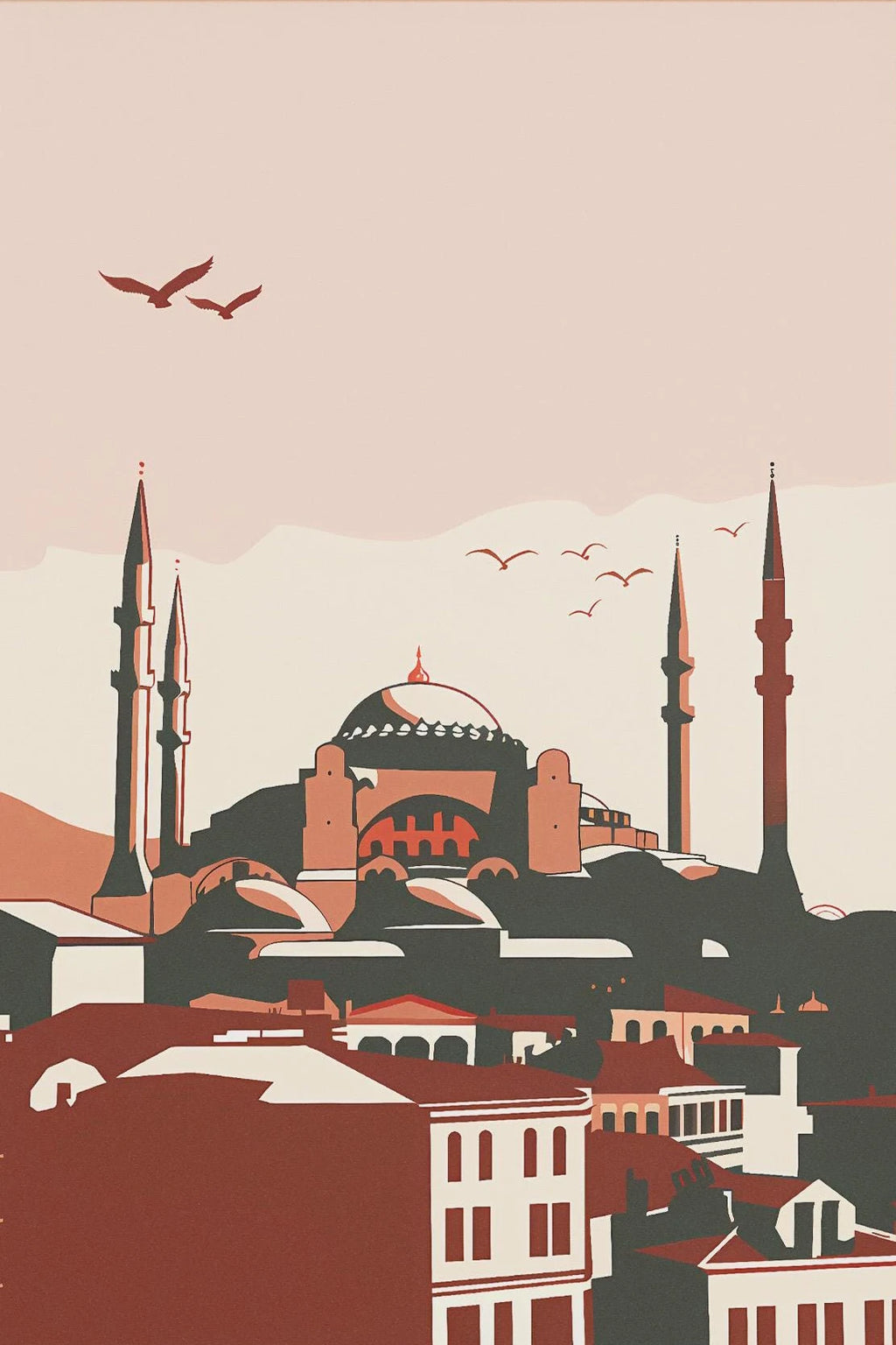 Modern Cityscape Canvas Print – Travel Landscape Wall Art for Home Decor