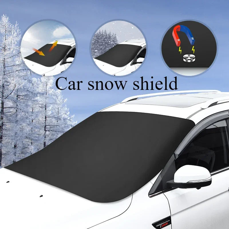 Magnetic Windshield Snow Cover – 210x120cm Waterproof Sunshade for Winter