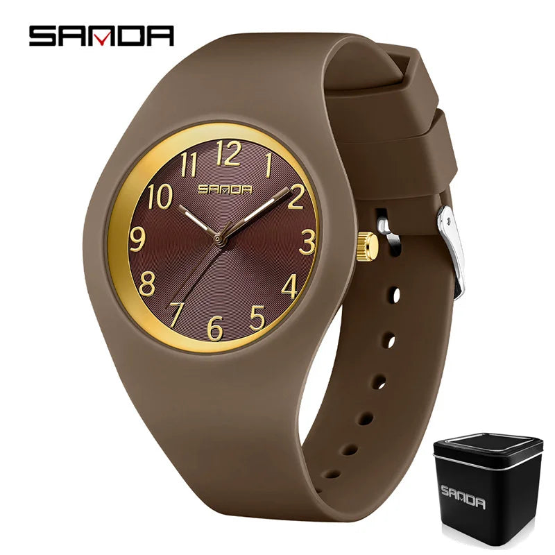 Silicone Quartz Wristwatch – Lightweight Sport Clock for Students