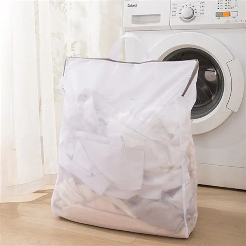 Mesh Zipped Laundry Bag – Anti-Deformation Polyester Net for Washing Machines