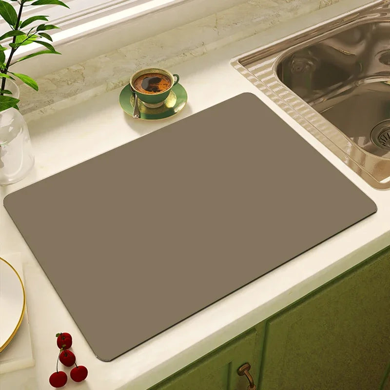 Absorbent Kitchen Drying Mat – Large Antiskid Pad for Tableware and Bathroom