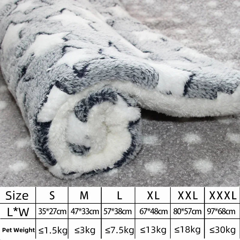 Flannel Pet Bed – Thickened Sleeping Mat for Small and Large Dogs and Cats