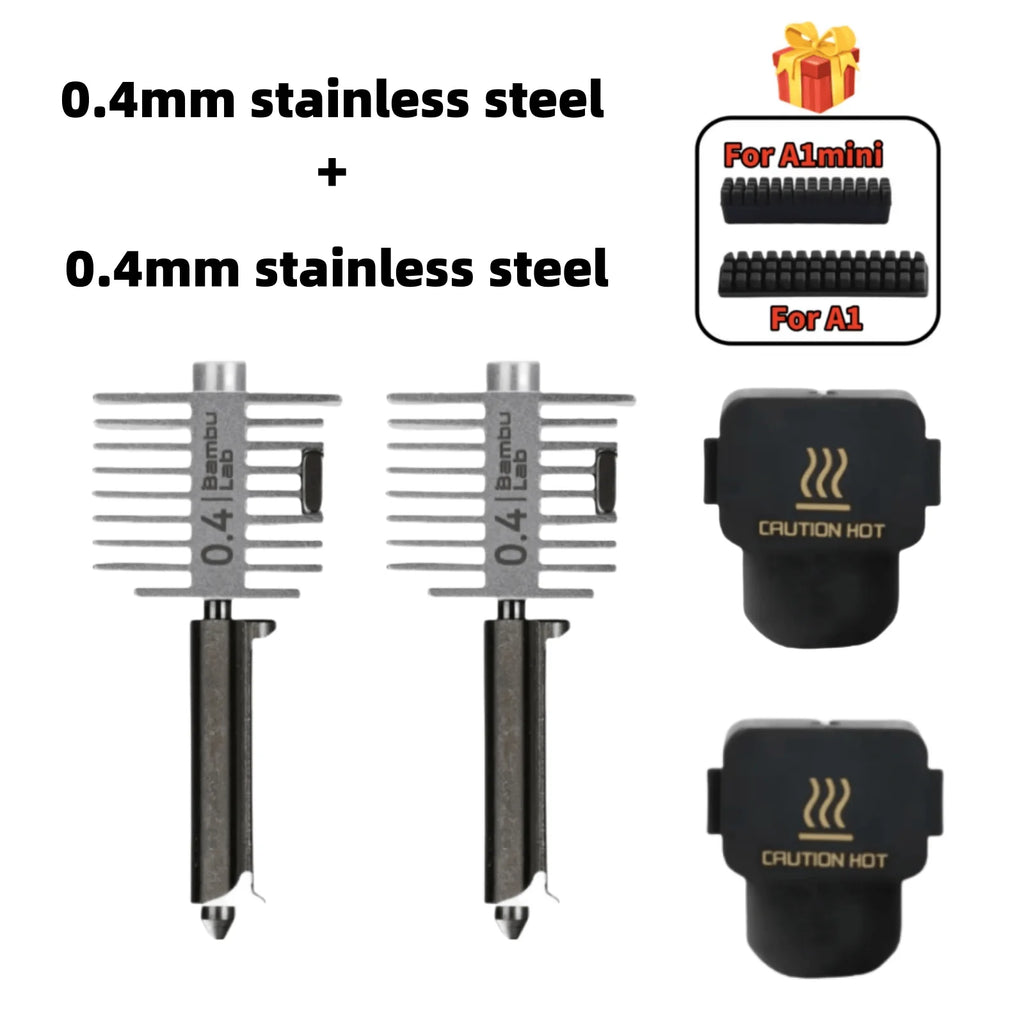 Hardened Steel Hotend Kit – High Speed 3D Printer Nozzle for Bambu Lab A1