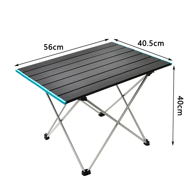 Portable Aluminum Camping Table – Foldable Outdoor Desk for Picnic and BBQ