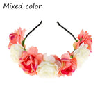 Mexican Rose Flower Crown – Boho Floral Headpiece for Halloween Party Wedding
