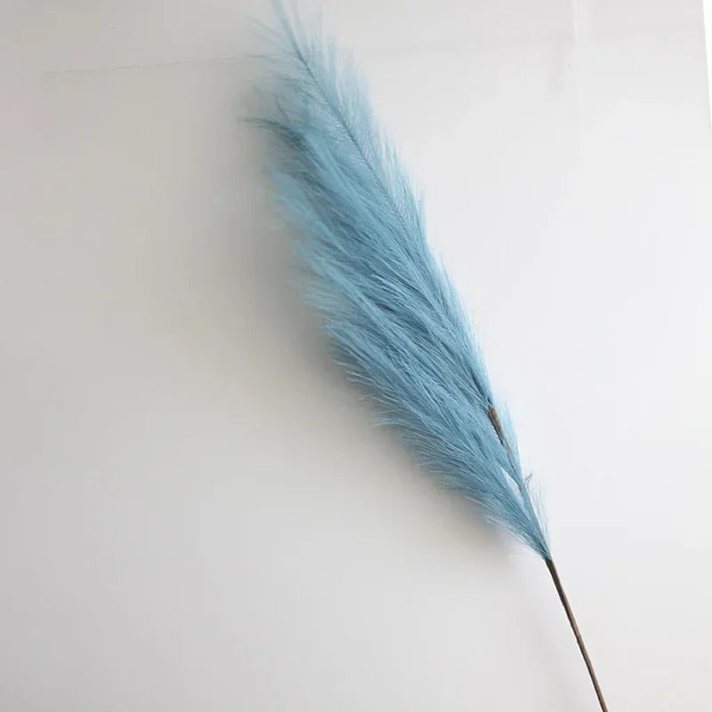Faux Pampas Grass Decor – 39-inch Fluffy Reed Bouquet for Boho Home Wedding