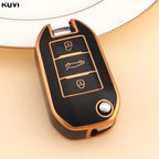 TPU Car Flip Key Case – Protective Shell for Peugeot and Citroen Accessories