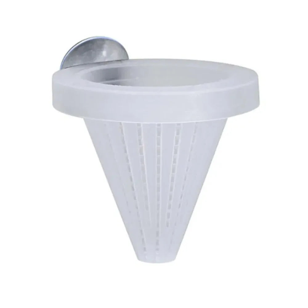 Plastic Worm Feeder Cone – Suction Cup Live Food Basket for Aquarium Fish Tanks