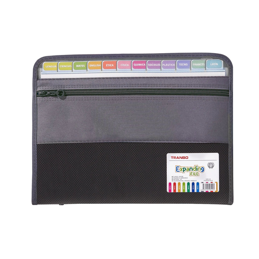 Accordion File Organizer – 13 Pockets with Zipper for School and Office