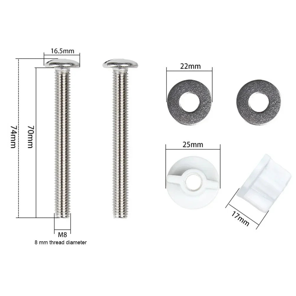 Toilet Seat Fixing Kit – Universal Replacement Screws for Bathroom Repairs