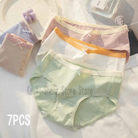 Cotton Mid-Waist Panties – Breathable Solid Color Underwear for Women