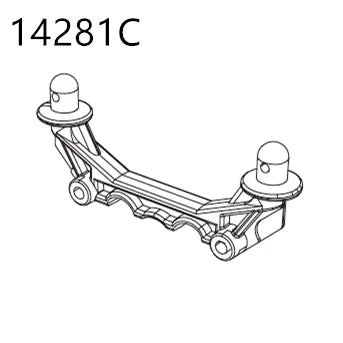 RC Car Spare Parts – Differential Shock and Tire Set for 1/14 Scale Models