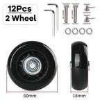 Luggage Replacement Wheels – Silent Repair Kit for Travel Suitcase