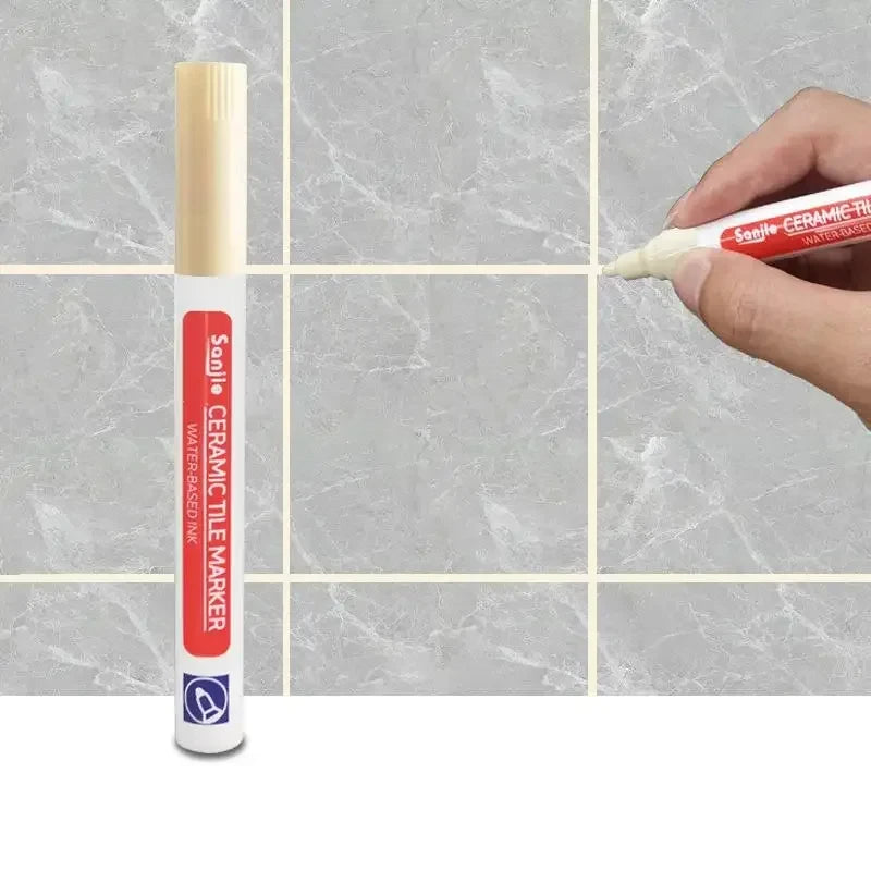 Waterproof Grout Repair Marker – White Tile Seam Paint for Bathroom Restoration