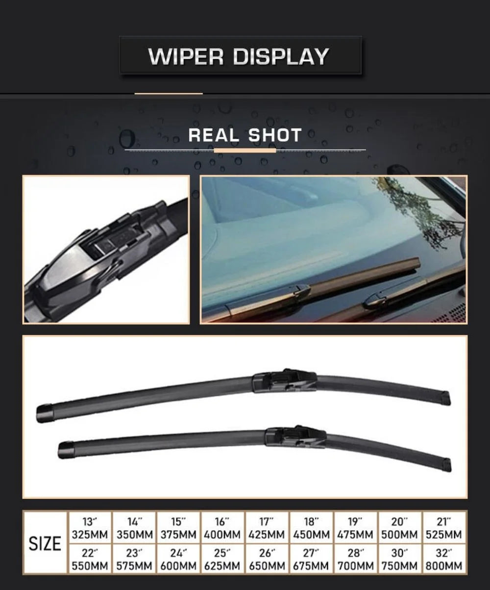 Front Wiper Blades – 26" and 23" Set for Honda Civic 8 European Hatchback