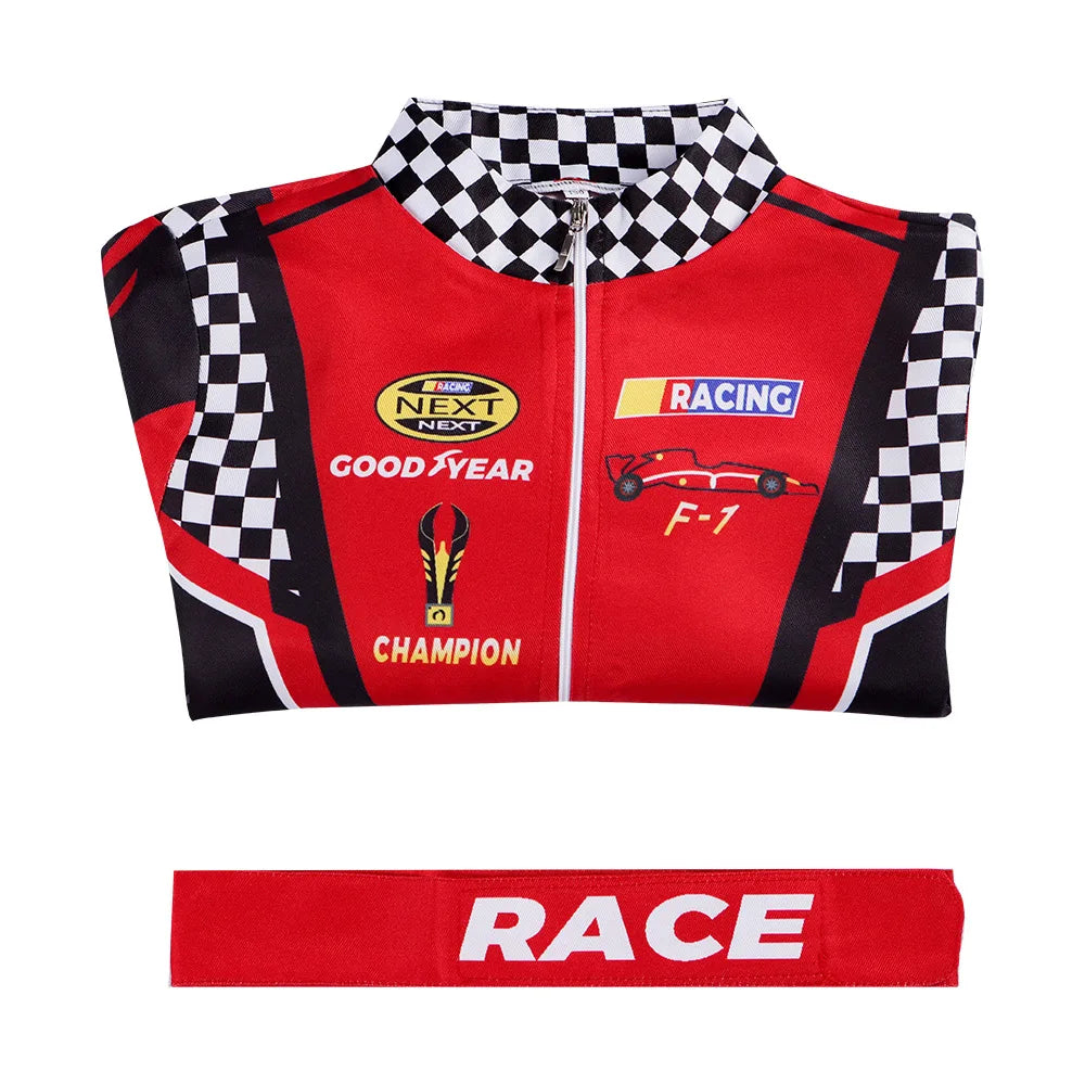Red Racing Jumpsuit – Classic One-Piece Costume for Karting and Cosplay