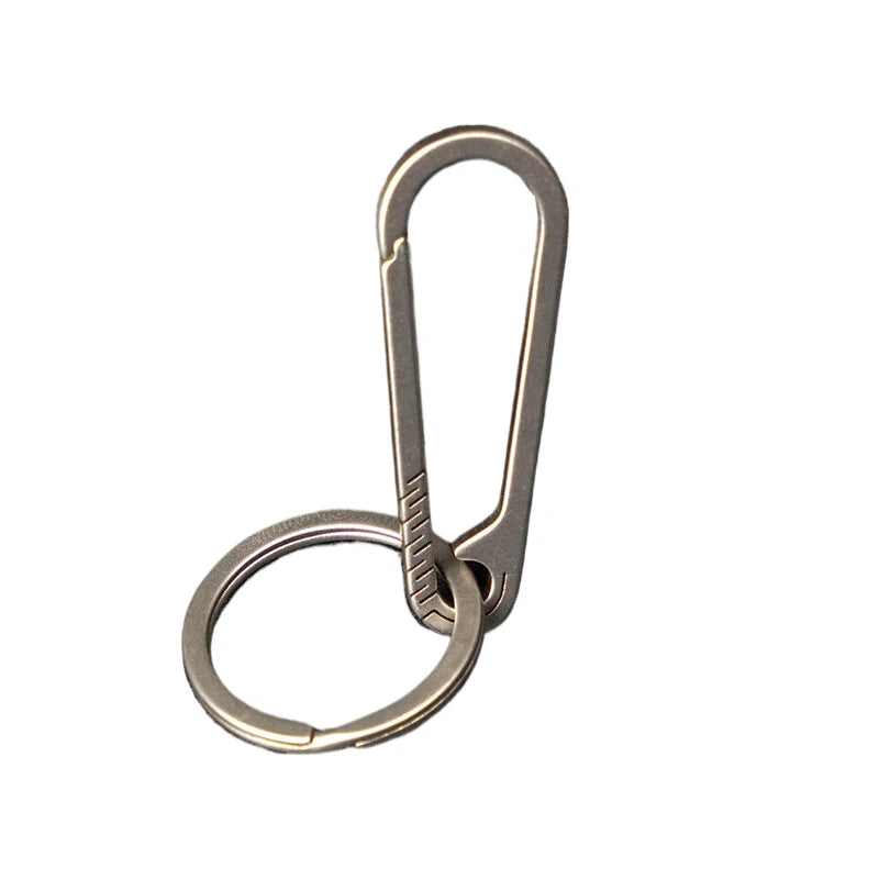 Titanium Alloy Carabiner Keychain – Multifunctional Tool for EDC Gear