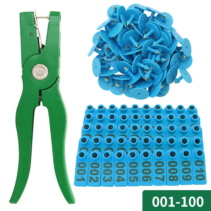 Livestock Ear Tag Applicator – Identification Kit for Sheep Goat and Pig