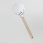 Perforated Aluminum Pizza Peel – Non-Slip Wooden Handle for Home Baking