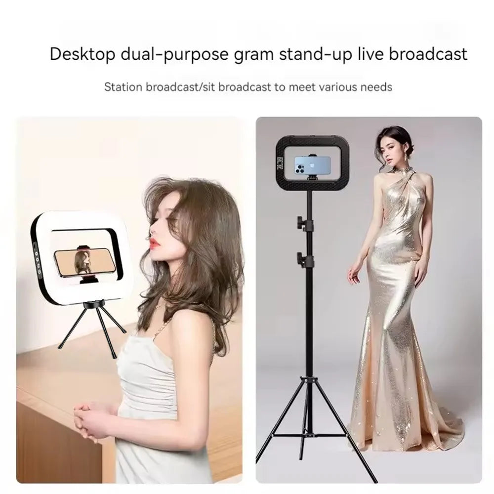 Handheld Ring LED Fill Light – Portable Rechargeable Lamp for Phone Photography