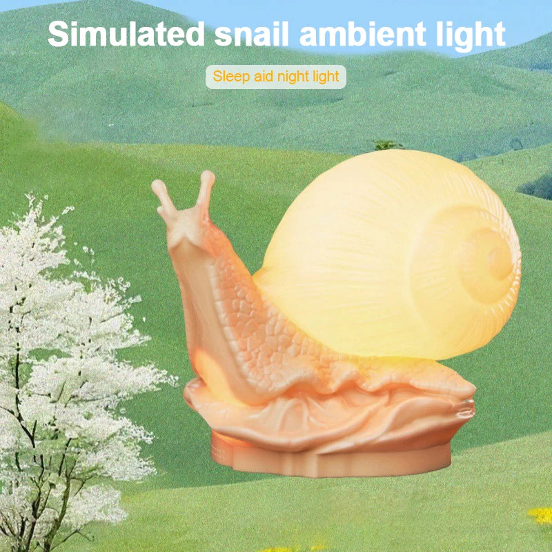 Cute Snail Night Light – Color Changing Bedside Lamp for Kids Room Decor