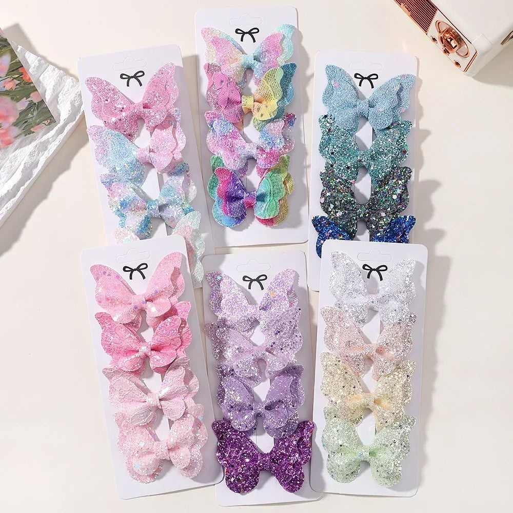 Sequined Butterfly Hair Clips – Cute Decorative Bows for Toddler Hairstyles