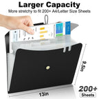 Expanding File Folder – 7-Pocket Accordion Organizer for A4 Documents