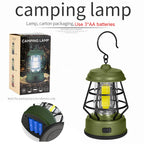 Retro LED Tent Lantern – Portable Hanging Lamp for Outdoor Camping