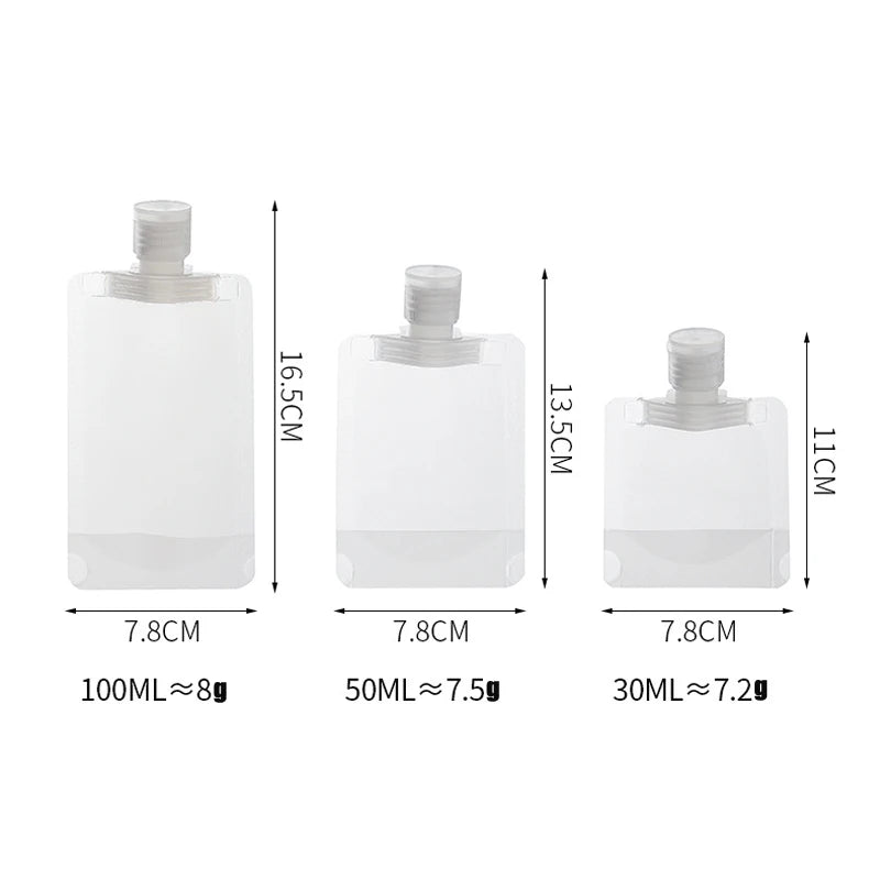 Refillable PET Travel Bottle Set – Portable Cosmetic Containers for Vacation