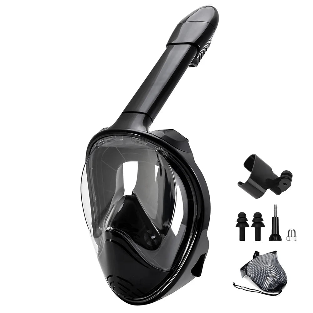 Full Face Snorkel Mask – Anti-Fog Panoramic View for Diving and Swimming