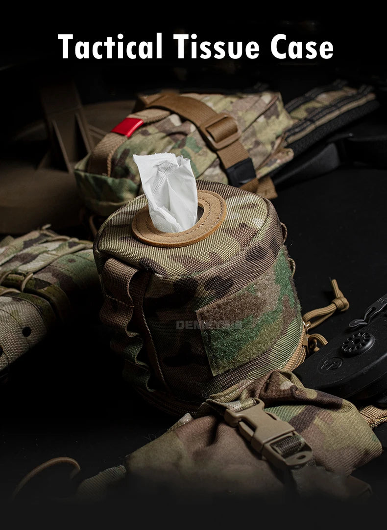 Molle Tissue Dispenser – Tactical Roll Paper Storage for Outdoor Hunting