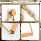 Adhesive Hemp Paper Towel Holder – Wall Mounted Rack for Bathroom Storage