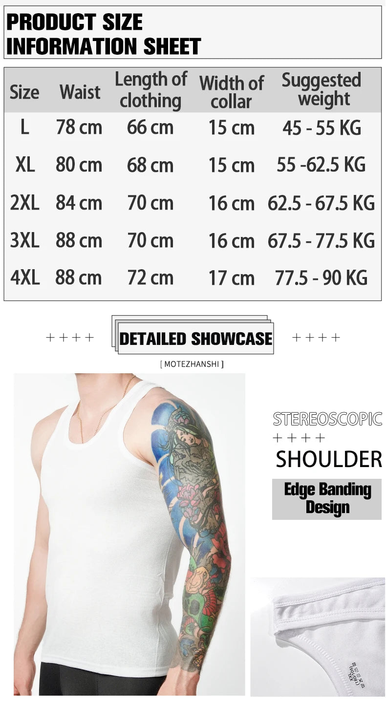 Cotton Tank Undershirts – Breathable Sleeveless Vests for Gym and Fitness