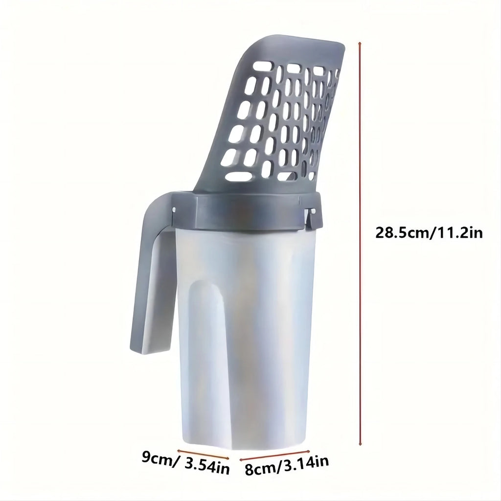 Cat Litter Scoop with Waste Bin – Portable Plastic Shovel for Easy Cleaning