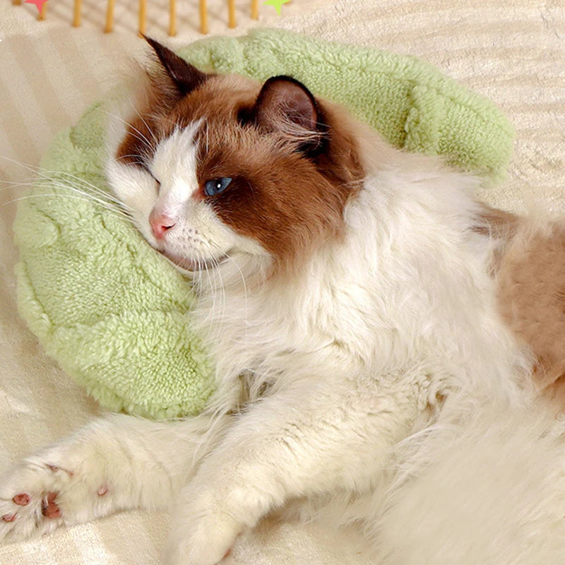 U-Shaped Plush Pet Pillow – Soft Neck Support for Cats and Dogs