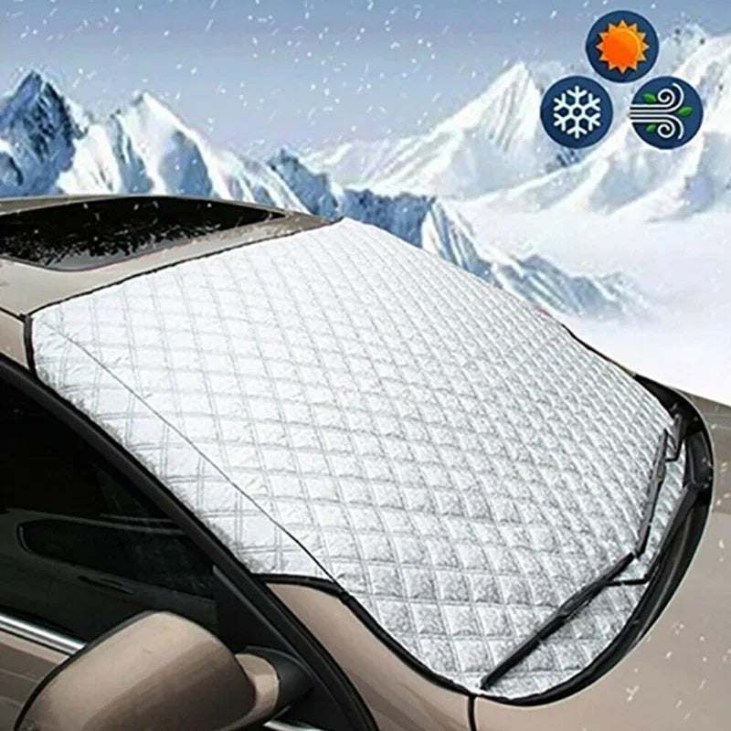 Universal Windshield Sunshade – 150x70cm Snow and Ice Cover for Winter Summer