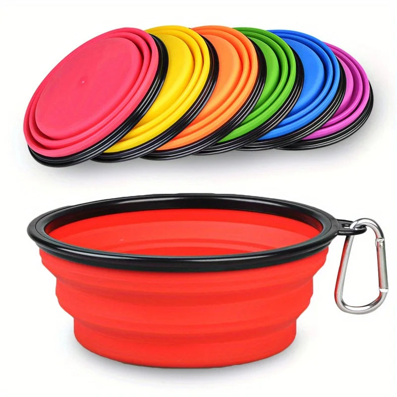 Portable Silicone Folding Dog Bowl – Travel Food and Water for Outdoor