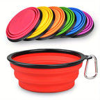 Portable Silicone Folding Dog Bowl – Travel Food and Water for Outdoor