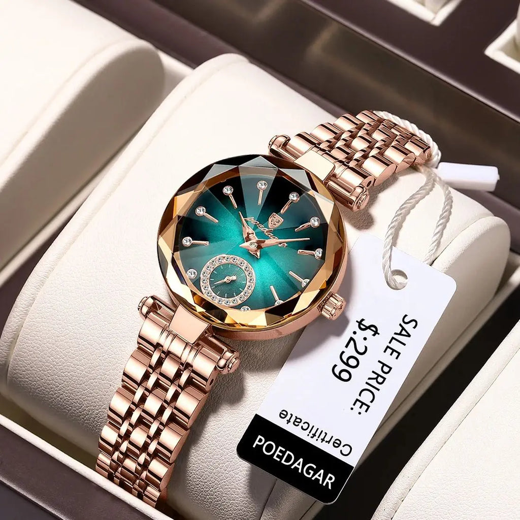 Elegant Stainless Steel Quartz Watch – Luxury Fashion Accessory for Women